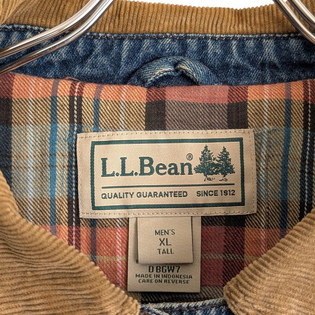 ^_^さま 00s L.L.BEAN デニム地 ハンティングジャケット 中綿付き