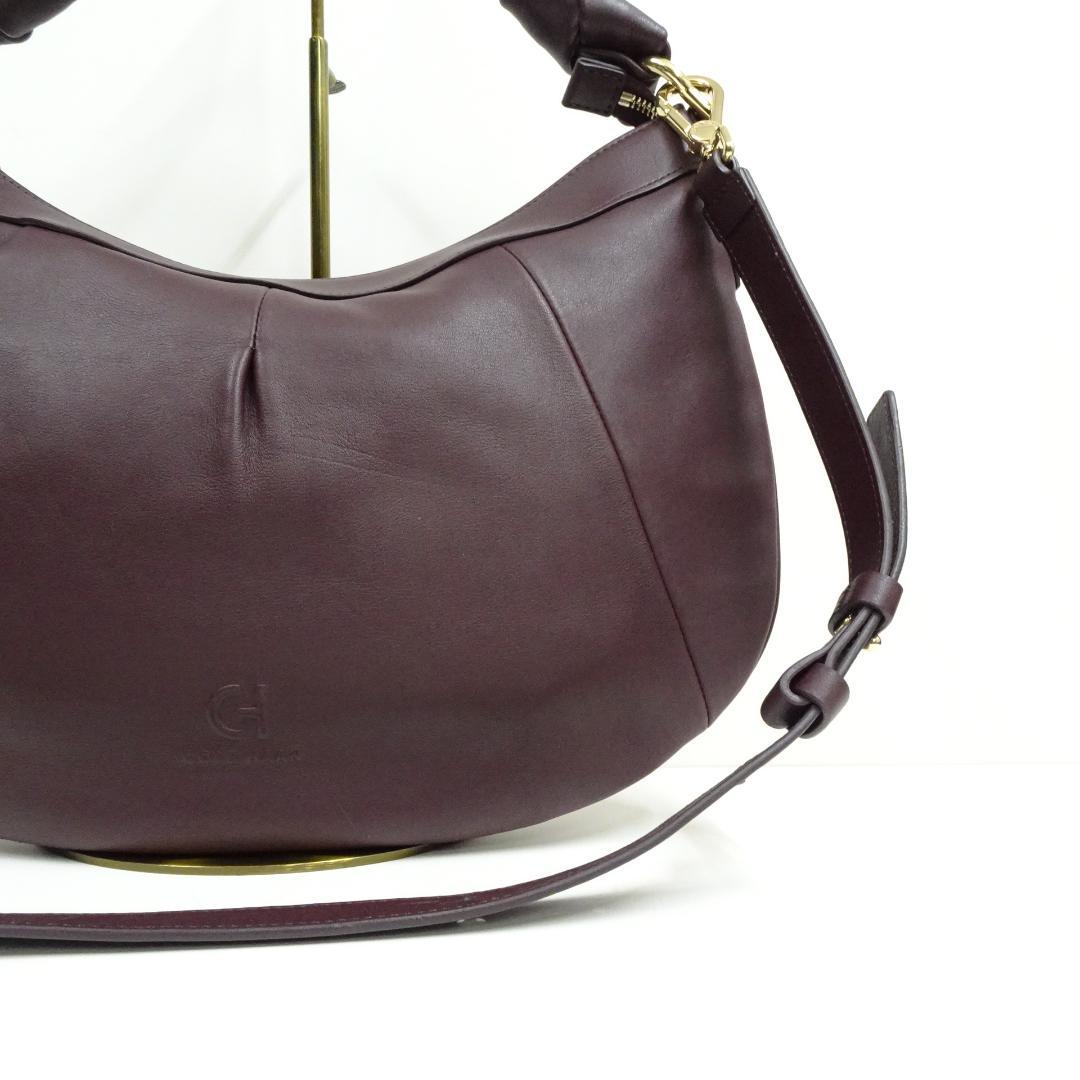 COLE HAAN レザーショルダーバッグ アポンテスラウチホーボー ワイン