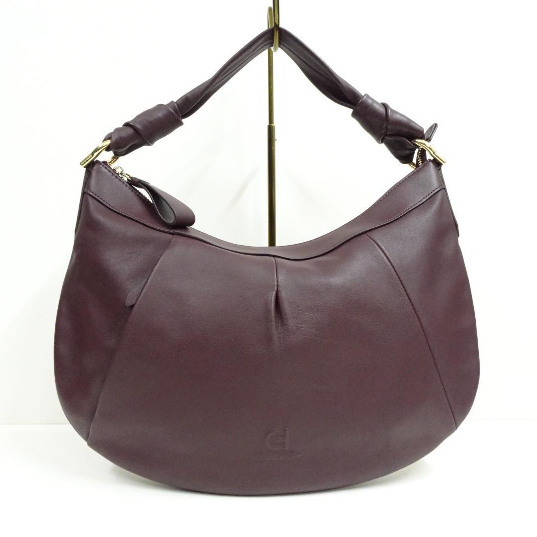 COLE HAAN レザーショルダーバッグ アポンテスラウチホーボー ワイン