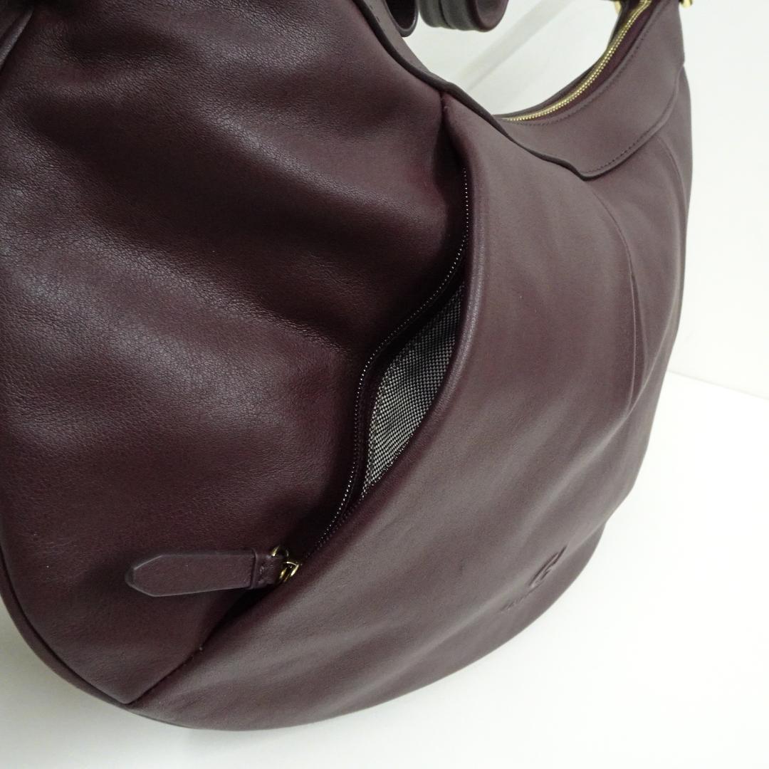 COLE HAAN レザーショルダーバッグ アポンテスラウチホーボー ワイン