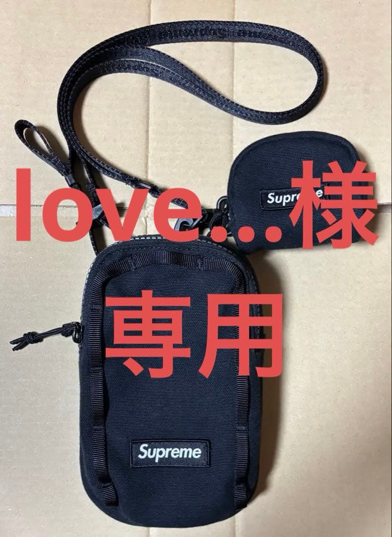 【美品】シュプリーム 25SS カメラバック+ミニポーチ ブラック
