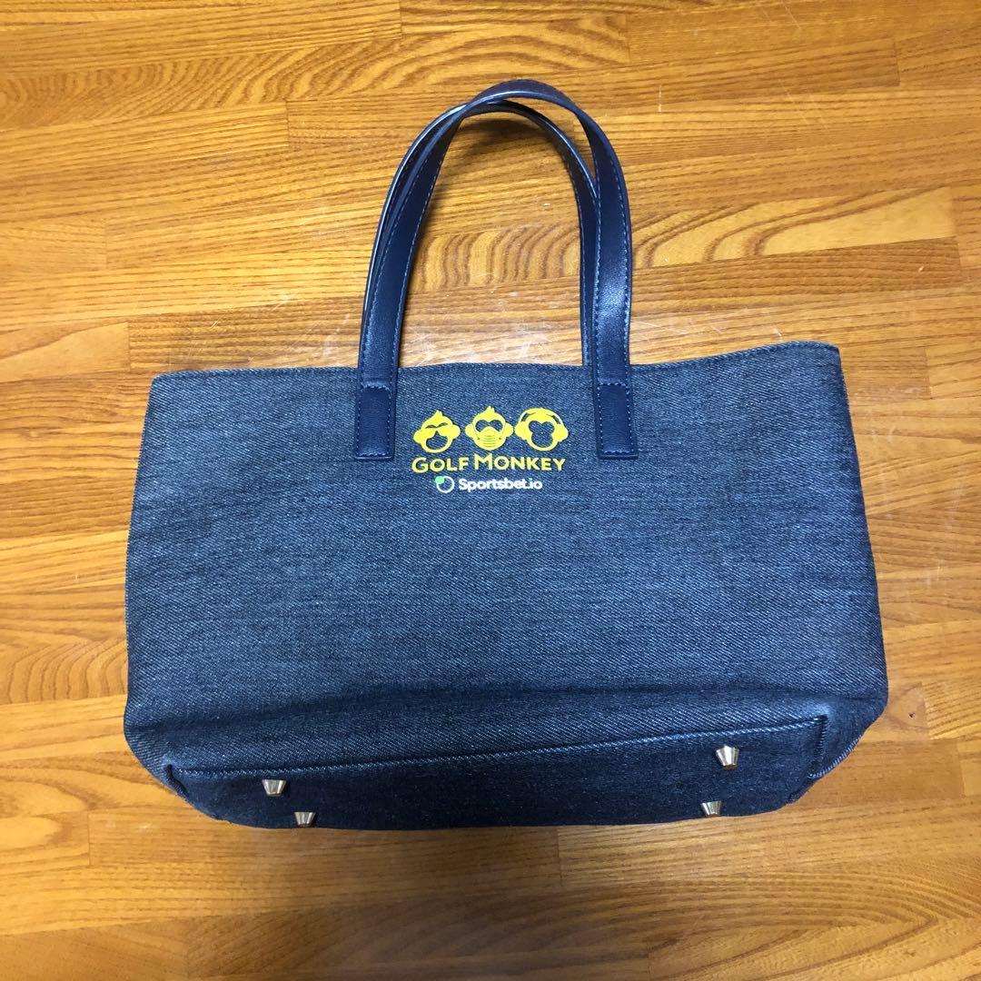 超オシャレ [GOLF MONKEY] ラウンドトートバッグ (デニム調)