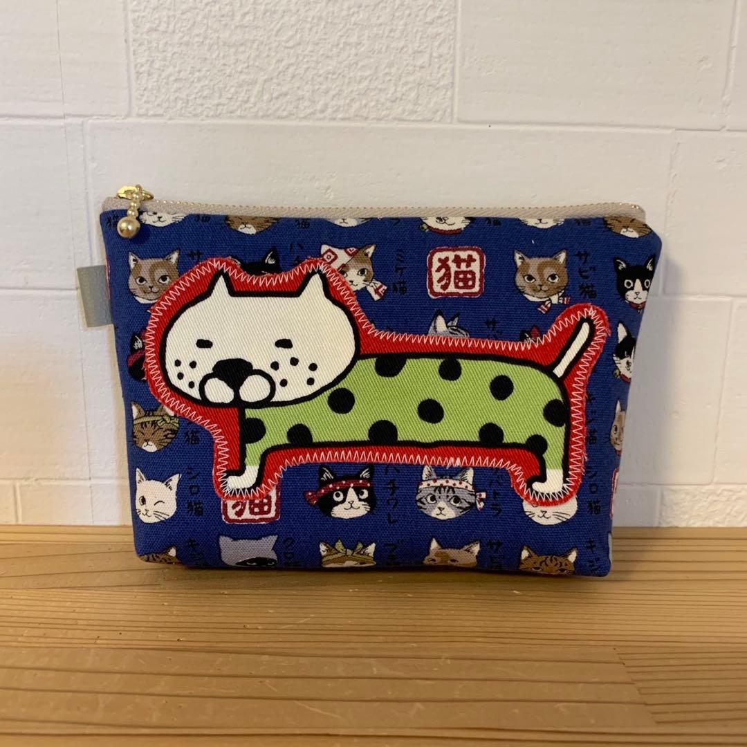 感謝価格　SALE 猫柄　巾着　おやつ入れ　小物入れ　人気　ハンドメイド