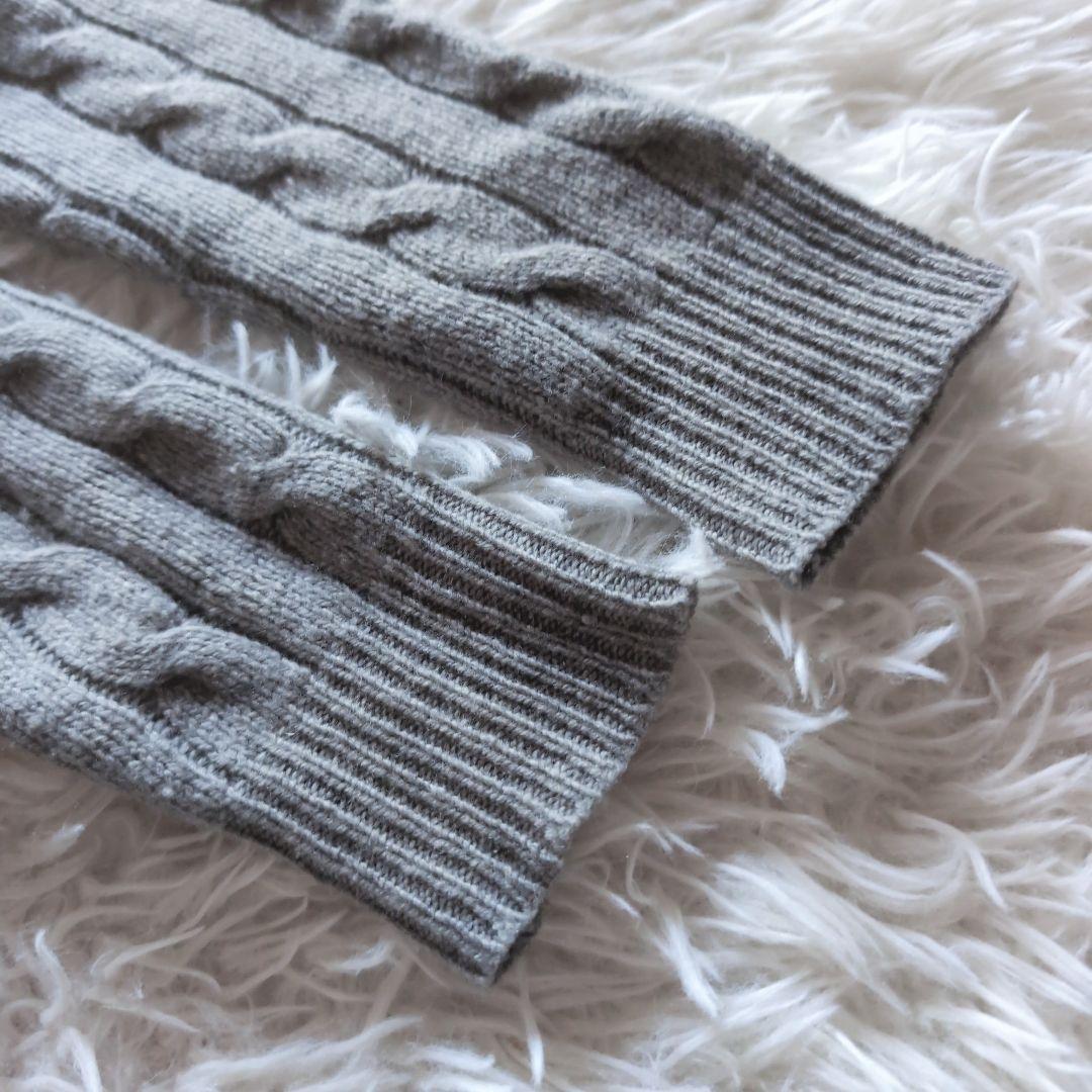 美品✨ポロ ラルフローレン 現行タグ ニットポンチョ カシミア ケーブル 牛革