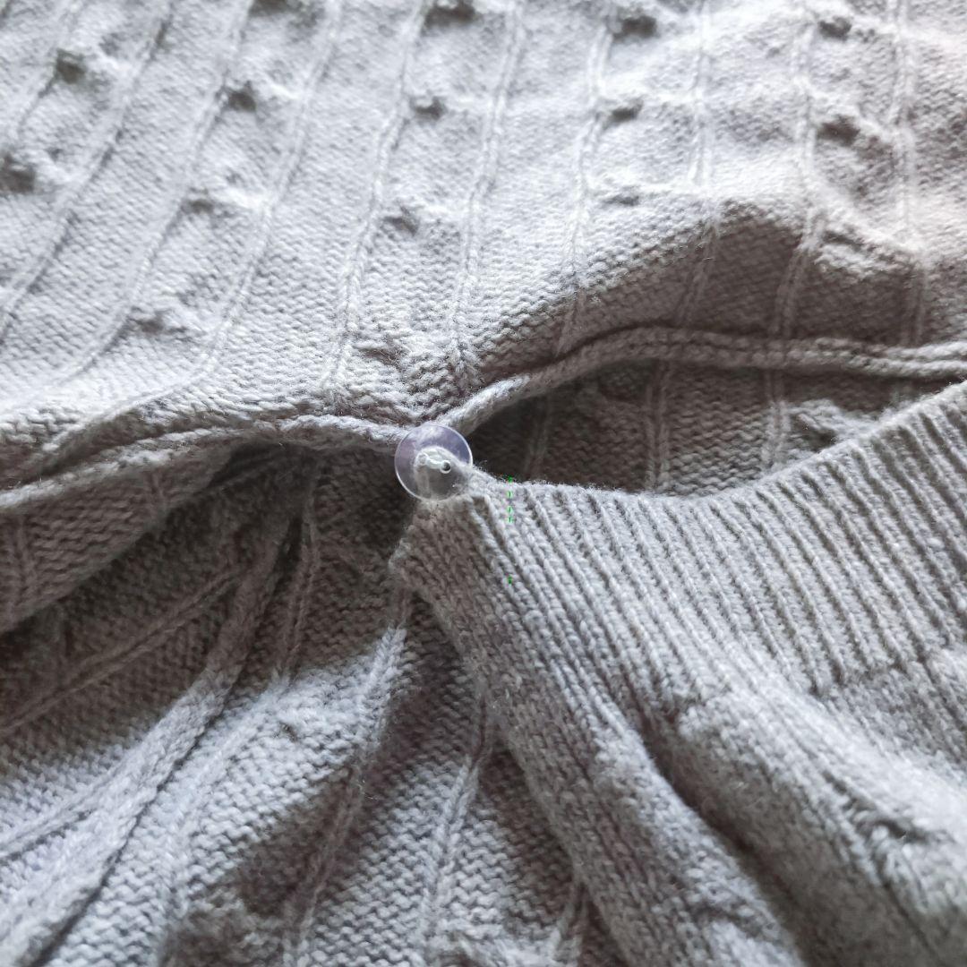 美品✨ポロ ラルフローレン 現行タグ ニットポンチョ カシミア ケーブル 牛革