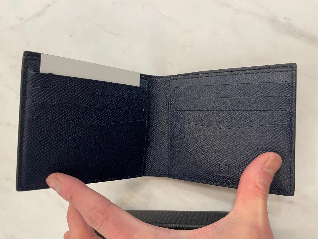 新品 Dunhill カドガン エンジンターン 二つ折り財布 ダンヒル