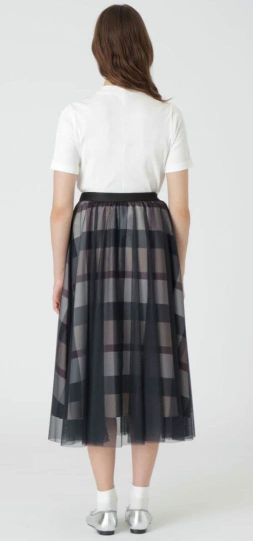 BLUELABELCRESTBRIDGE現行商品チェックチュールスカート