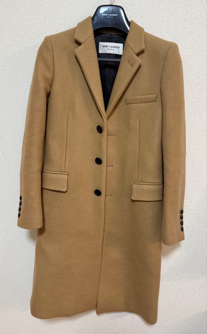 SAINTLAURENT 21AW カシミヤ99% チェスターコート　F34
