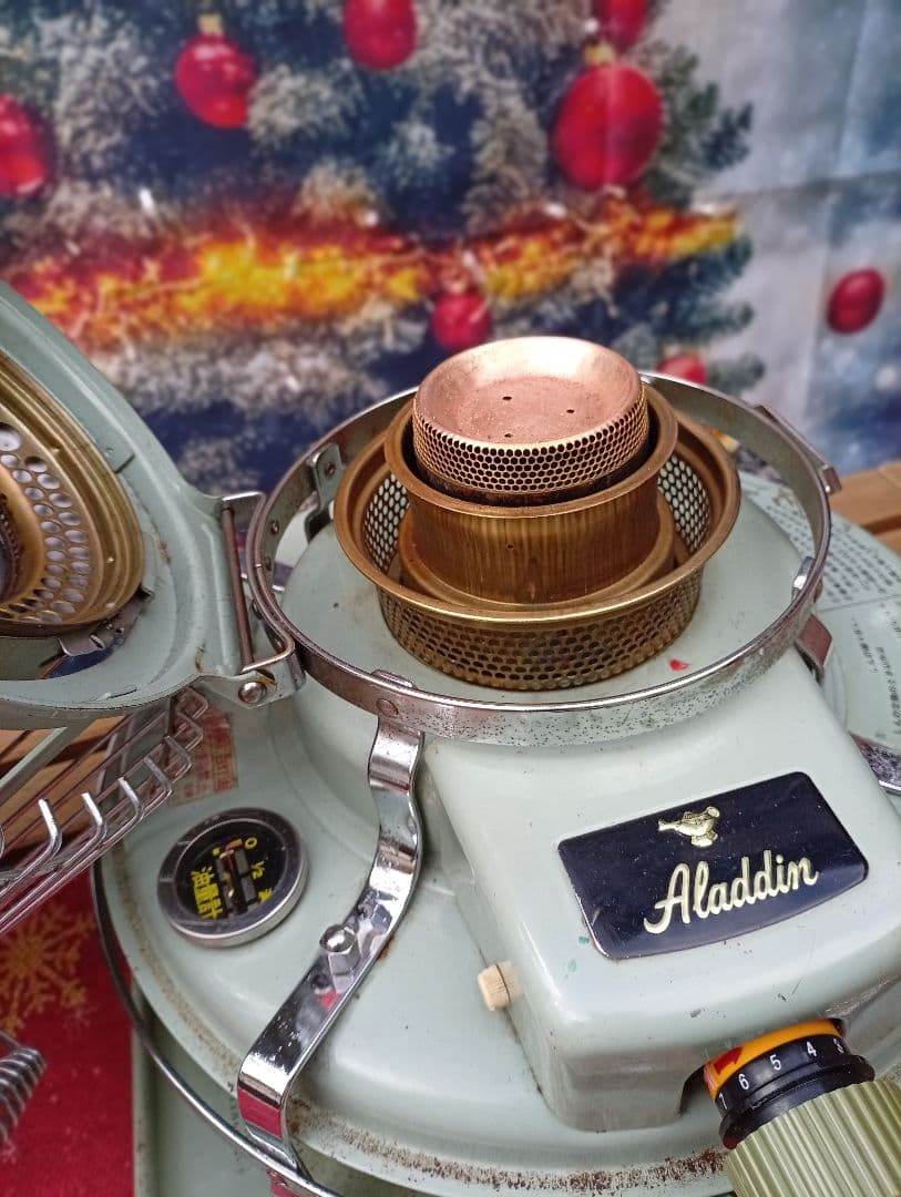 アラジン メン テナンス済。純正芯交換済。取り扱い説明書。グリーン