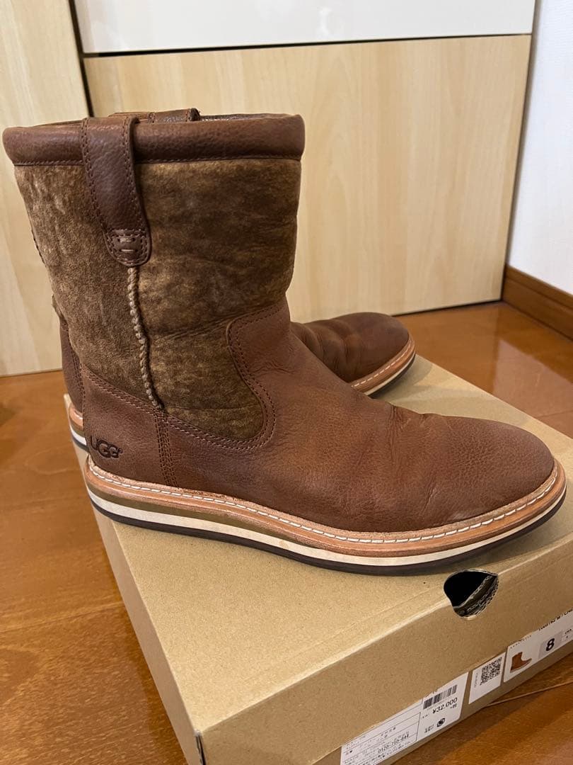 UGG アグ　ムートンブーツ　ブラウン ラムレザー　BURKERT 26cm