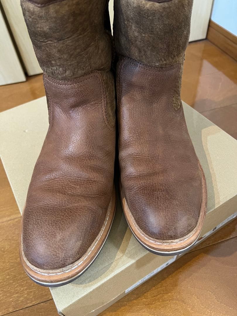 UGG アグ　ムートンブーツ　ブラウン ラムレザー　BURKERT 26cm