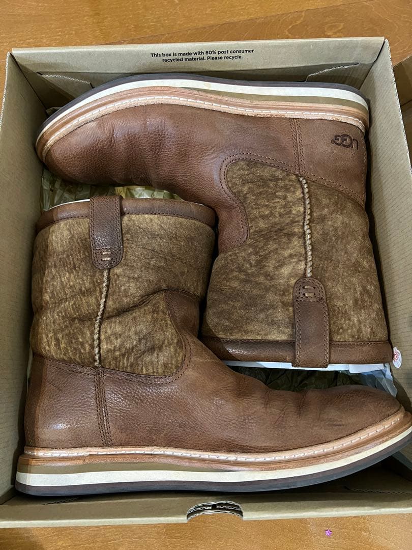 UGG アグ　ムートンブーツ　ブラウン ラムレザー　BURKERT 26cm