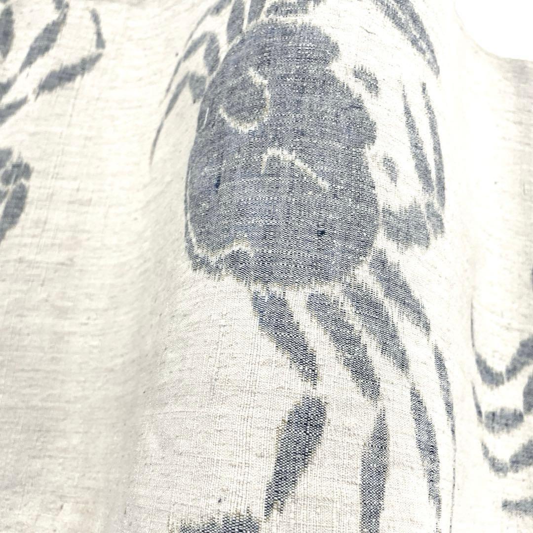 専用帯5890 ●高級 正絹 紬 六通 袋帯 蟹