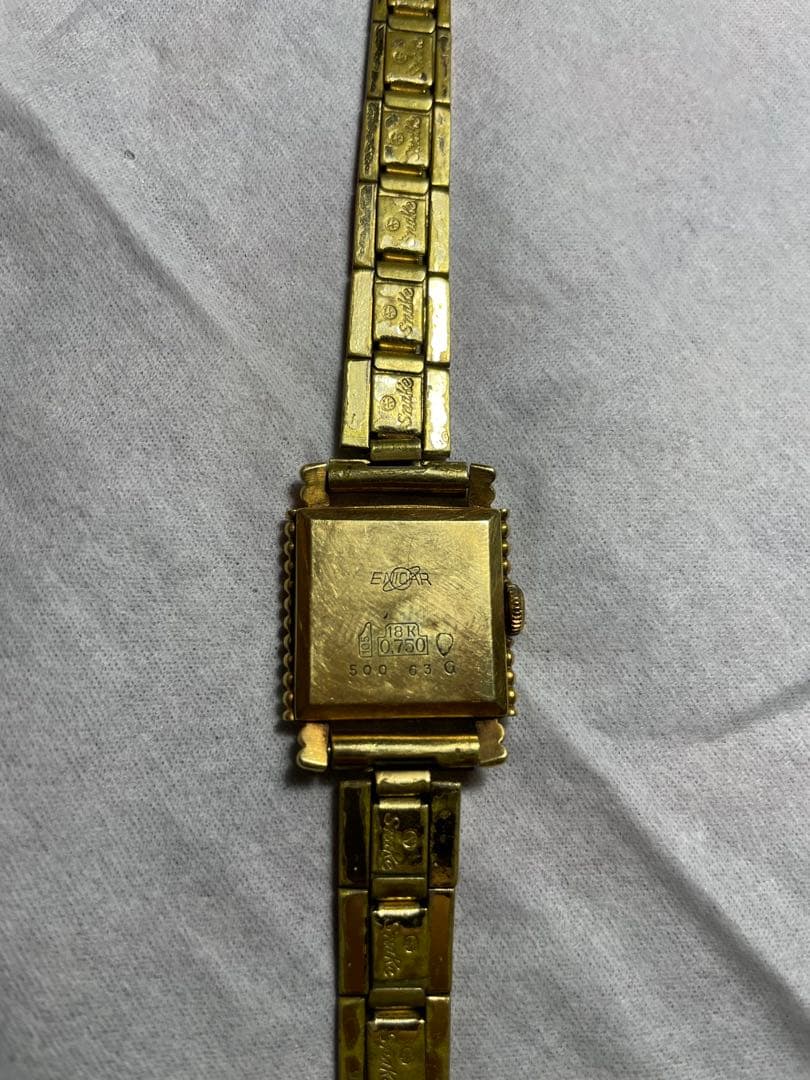 ENICAR エニカ 18K 金無垢 レディース腕時計 K18GPベルト