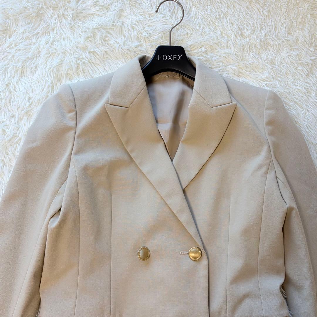 美品　ANAYI アナイ オックス ストレッチ ダブル ジャケット　ベージュ