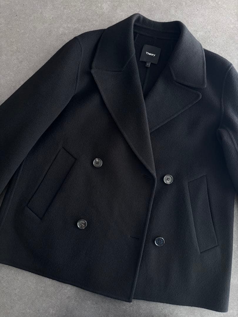 theory セオリー ダブルブレスト ウール カシミヤ ブラック S