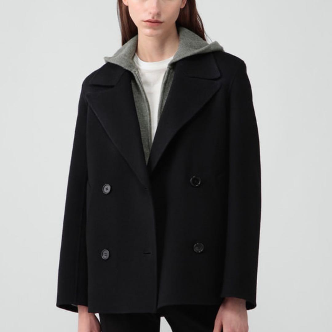 theory セオリー ダブルブレスト ウール カシミヤ ブラック S