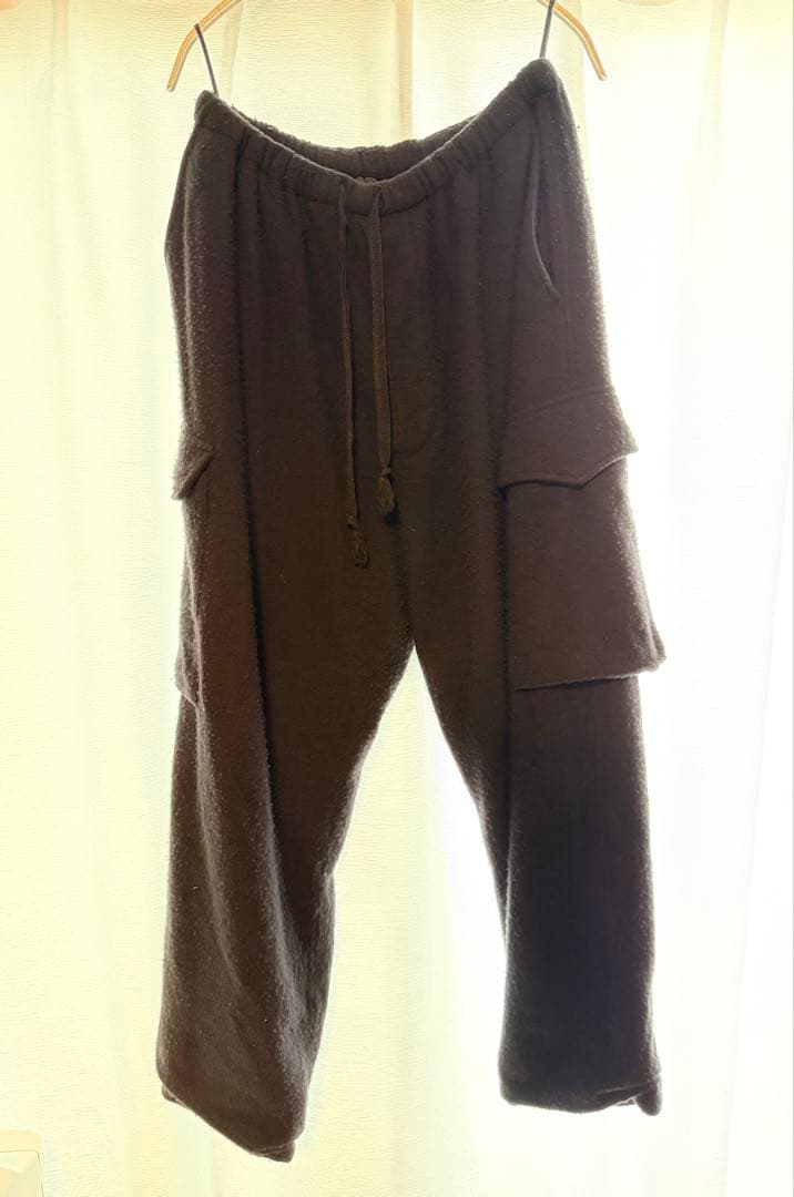 COMOLI 23AW 縮絨ウール 6P パンツ BLACK サイズ1