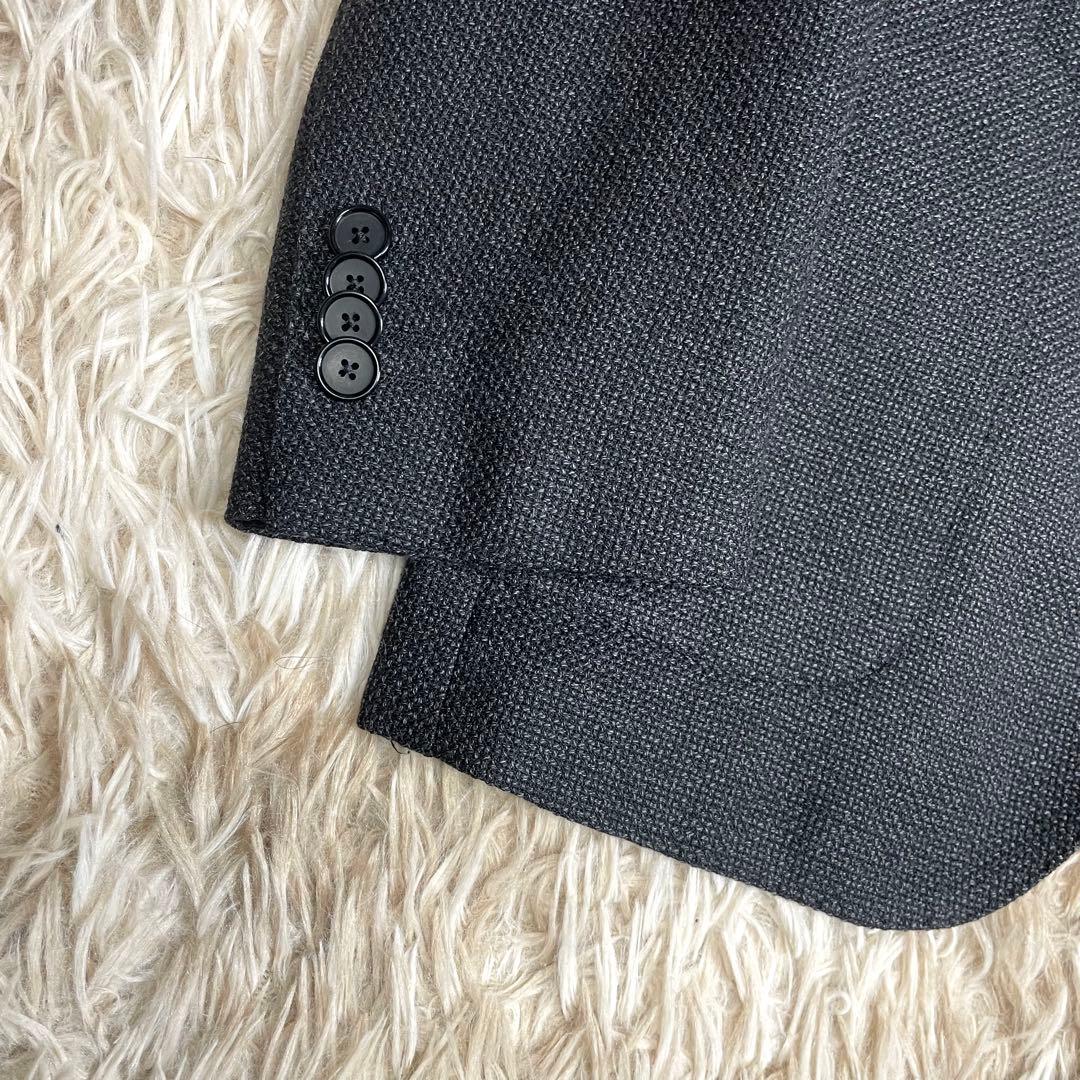 極美品 タリアトーレ ジャケット ブラック ホップサック メンズ XL LL