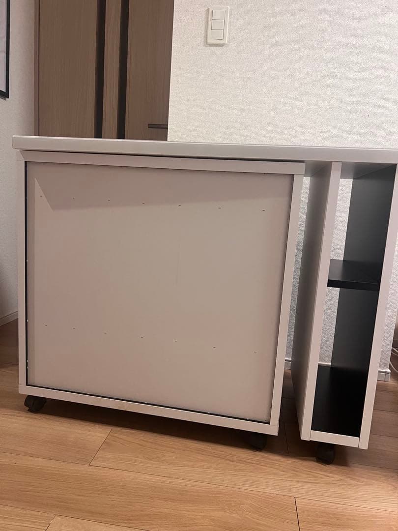 ホワイト キッチンカウンター キッチンデスク PCデスク