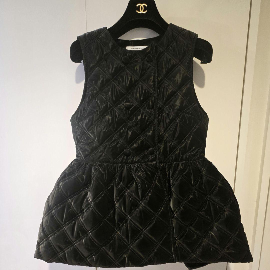 ボーダーズアットバルコニー ペプラムキルティングベスト