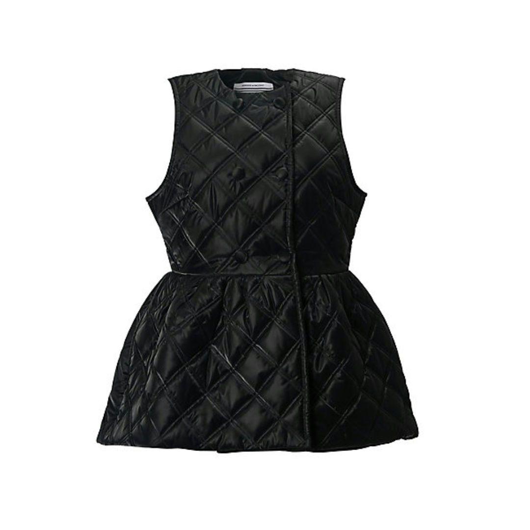 ボーダーズアットバルコニー ペプラムキルティングベスト