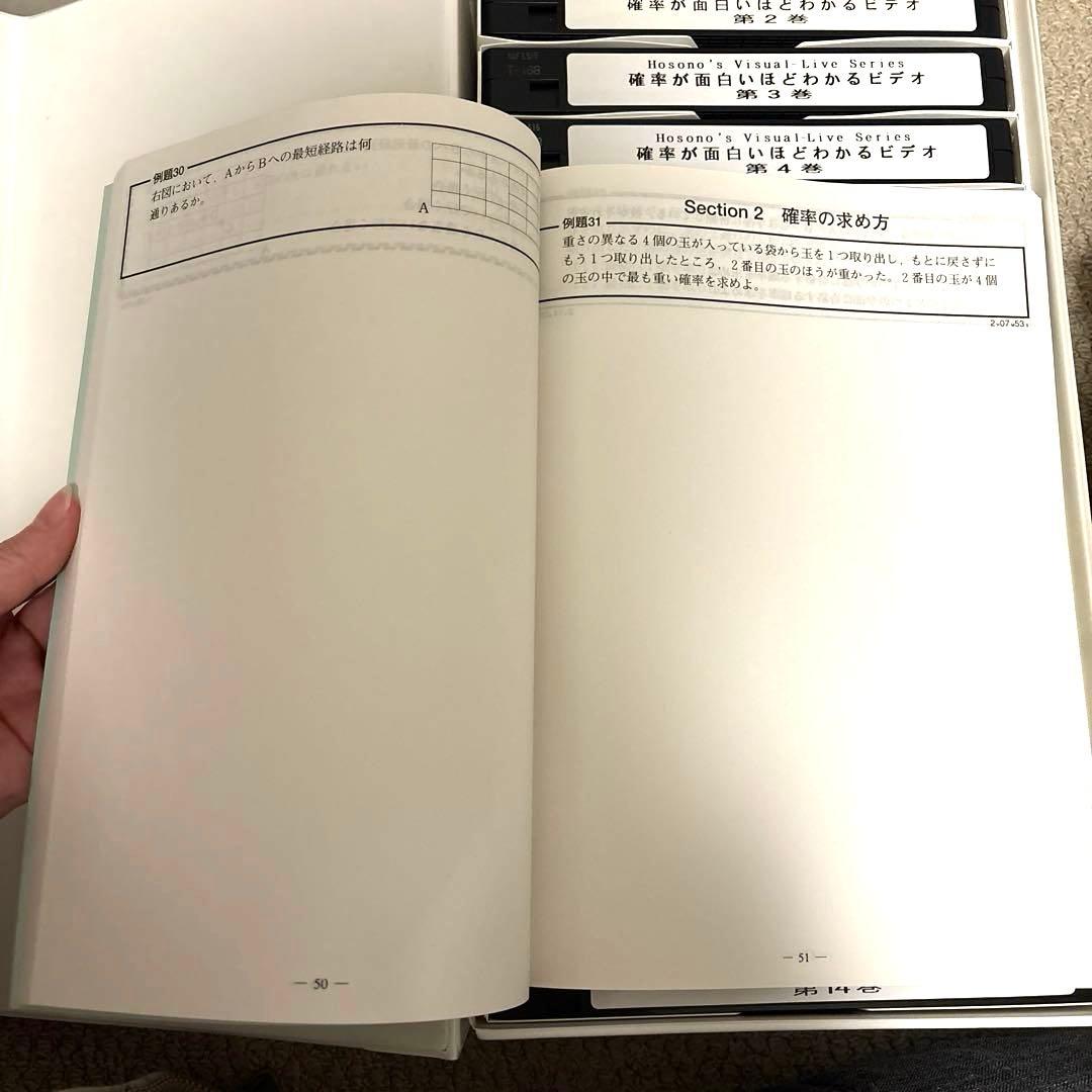 細野真宏　確率が面白いほどわかるテキストとVHS第1巻から第14巻　テキスト付き