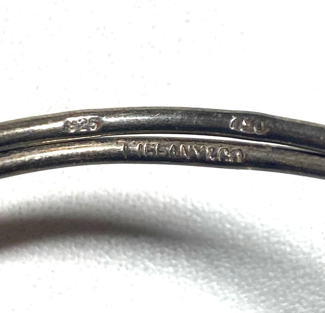 鑑定済 TIFFANY ティファニー ダブルループバングル