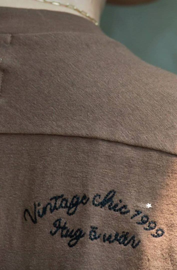 ハグオーワー×アメリカーナ　ミッキーマウス　フレンチスリーブT-sh ブラウン