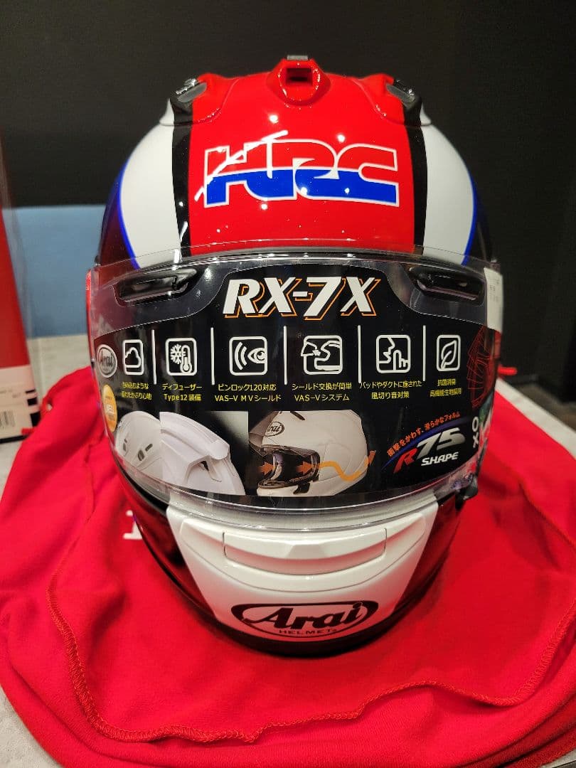 【限定】Arai RX-7X CBR赤/青　57.58cm