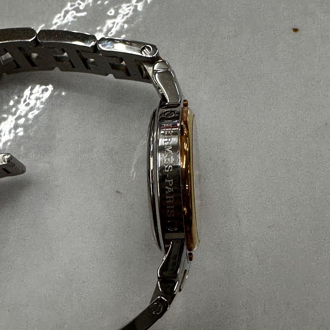 HERMES クリッパー　エルメス　クォーツ腕時計 ホワイト文字盤　不動