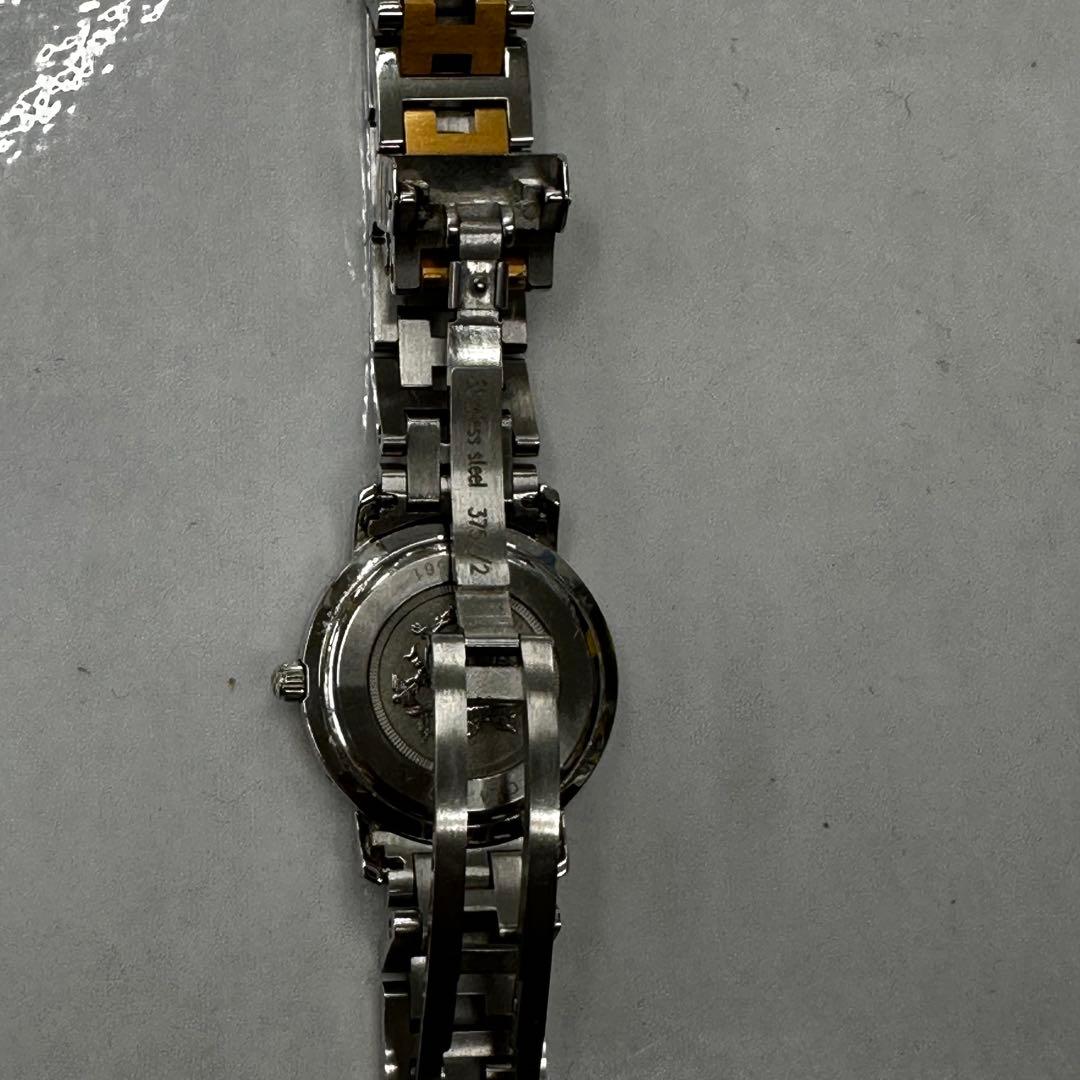 HERMES クリッパー　エルメス　クォーツ腕時計 ホワイト文字盤　不動