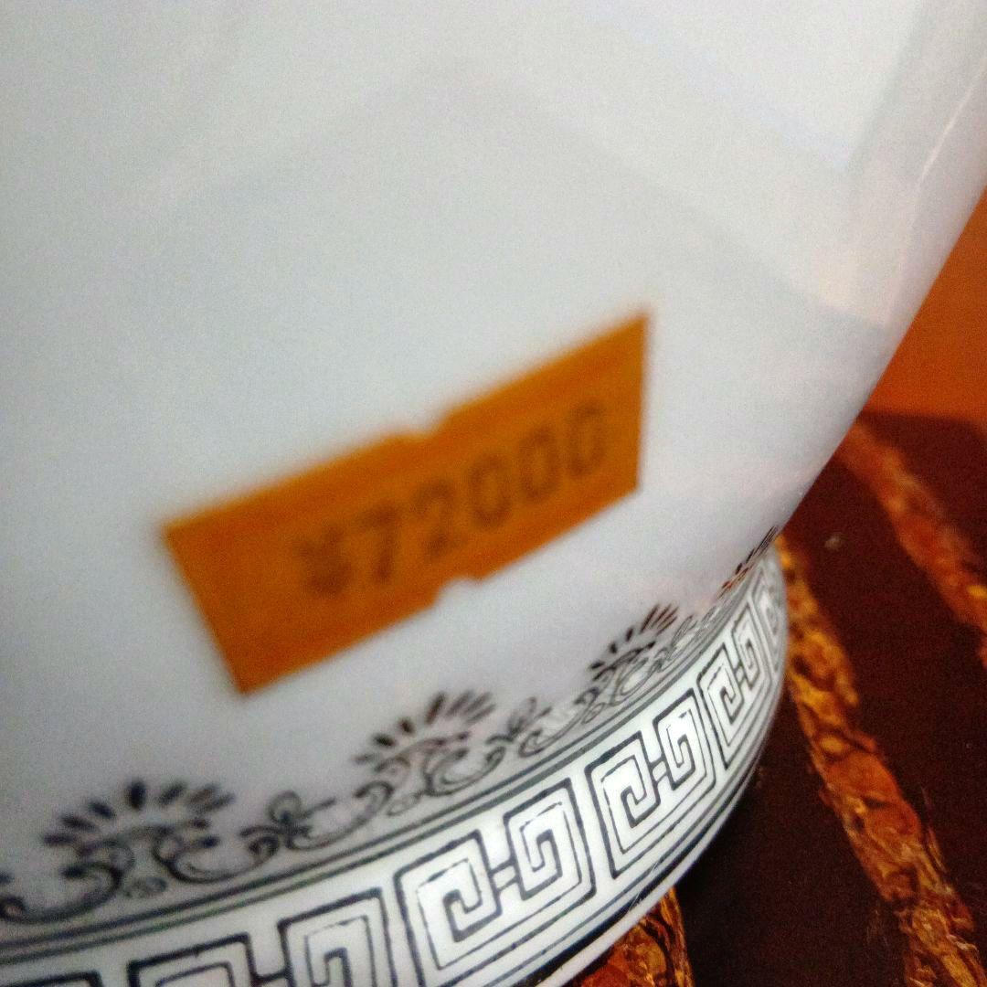 中国景徳鎮製　孔雀牡丹漢詩 大型花瓶