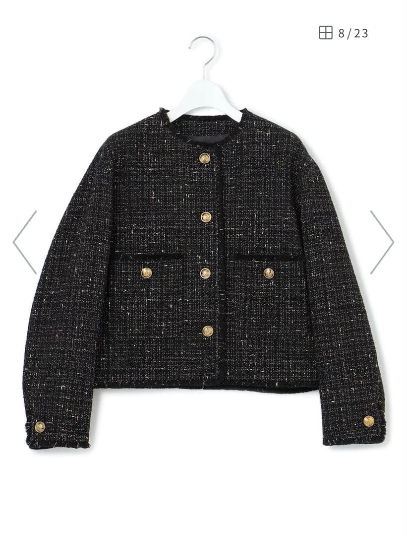 【ちゃん】新品未使用タグ付き　GIOLICA ボタン ツイード ジャケット