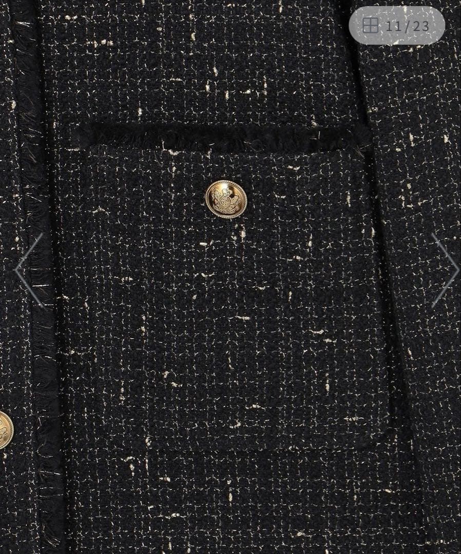 【ちゃん】新品未使用タグ付き　GIOLICA ボタン ツイード ジャケット