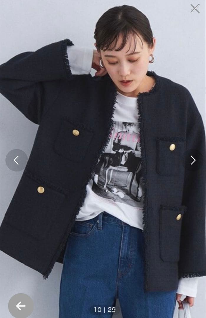 green label relaxingツイードジャケット【フリーサイズ】