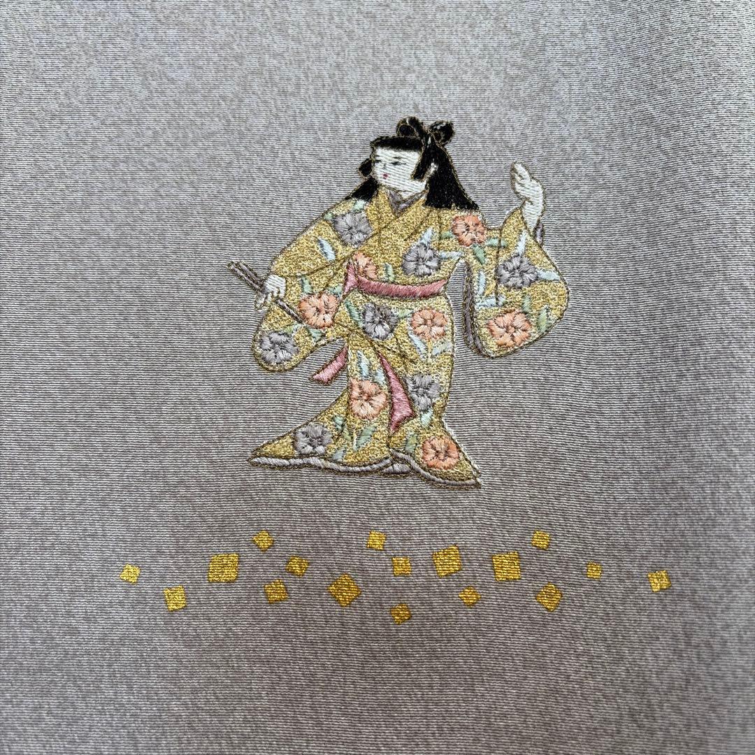 u*位様 ■E5809■未使用品■正絹■若芽色　加賀友禅　刺繍　袷　訪問着■丈1