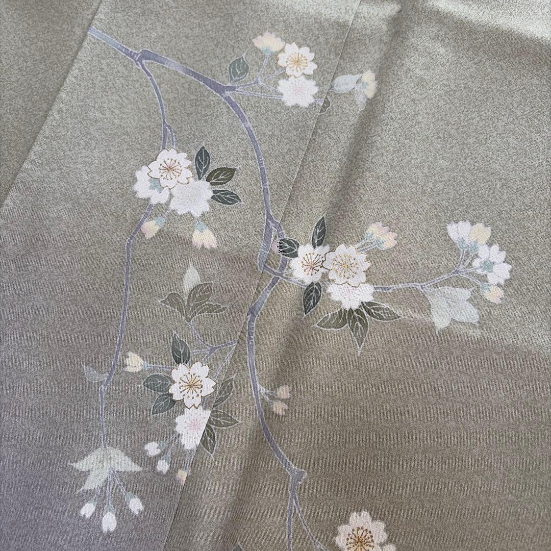 u*位様 ■E5809■未使用品■正絹■若芽色　加賀友禅　刺繍　袷　訪問着■丈1