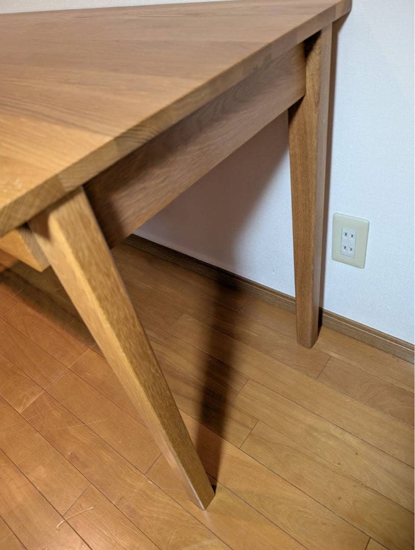 ■送料込■無印 MUJI 無垢材 木製デスク オーク材 事務デスク 学習机