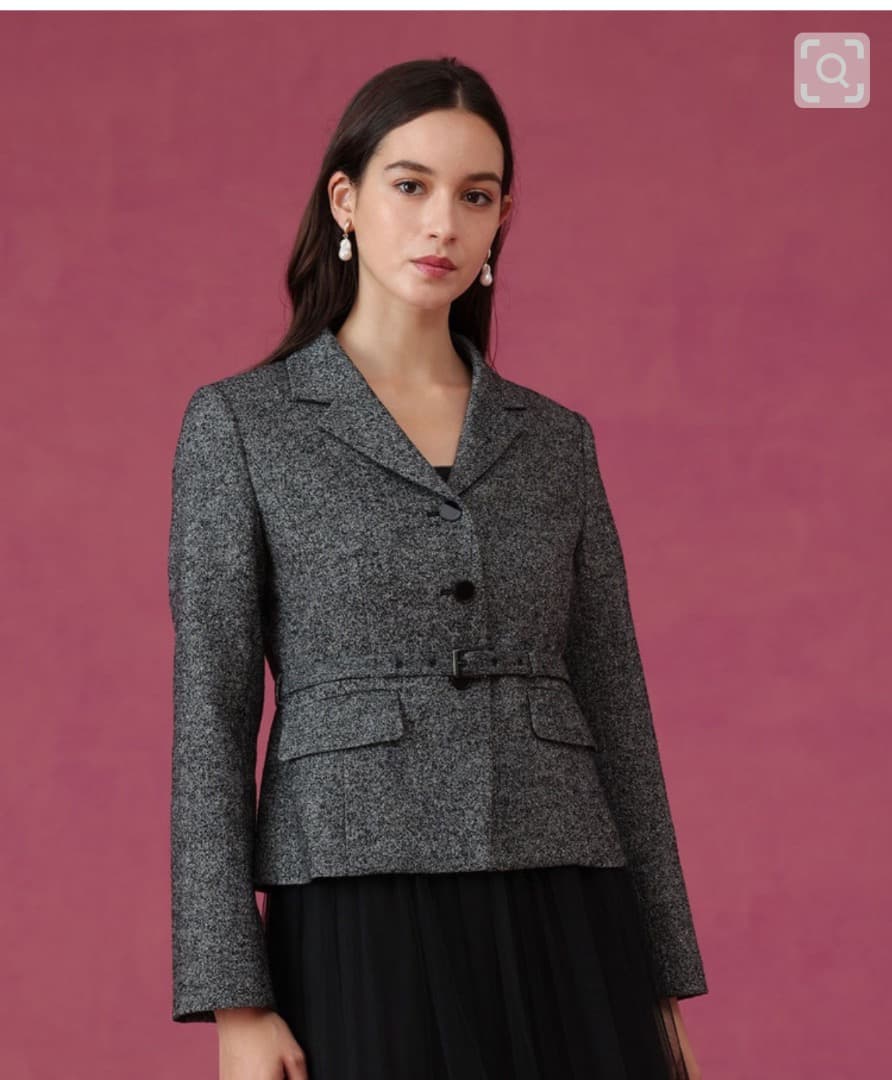 新品 ANAYI ウール混紡テーラードジャケット グレー