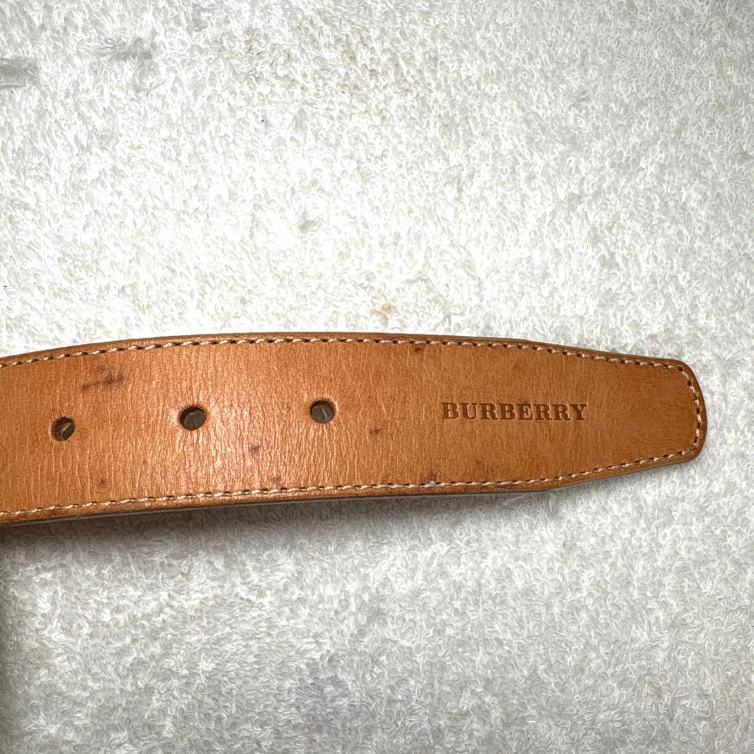 バーバリーロンドン　ベルト　レディース　Burberry レザー　キャンバス　C