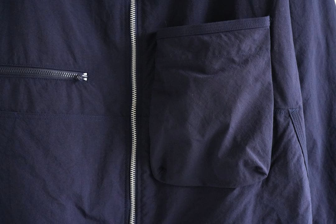 極上品 REMILLA ネイビー ノーカラーフリースボアジャケット　Lサイズ