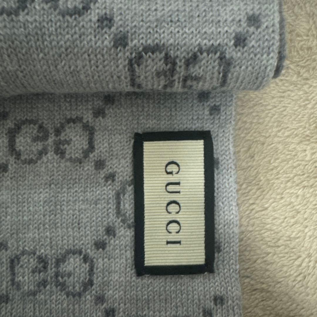 美品　GGパターンウィンタースカーフ　Gucci グッチ