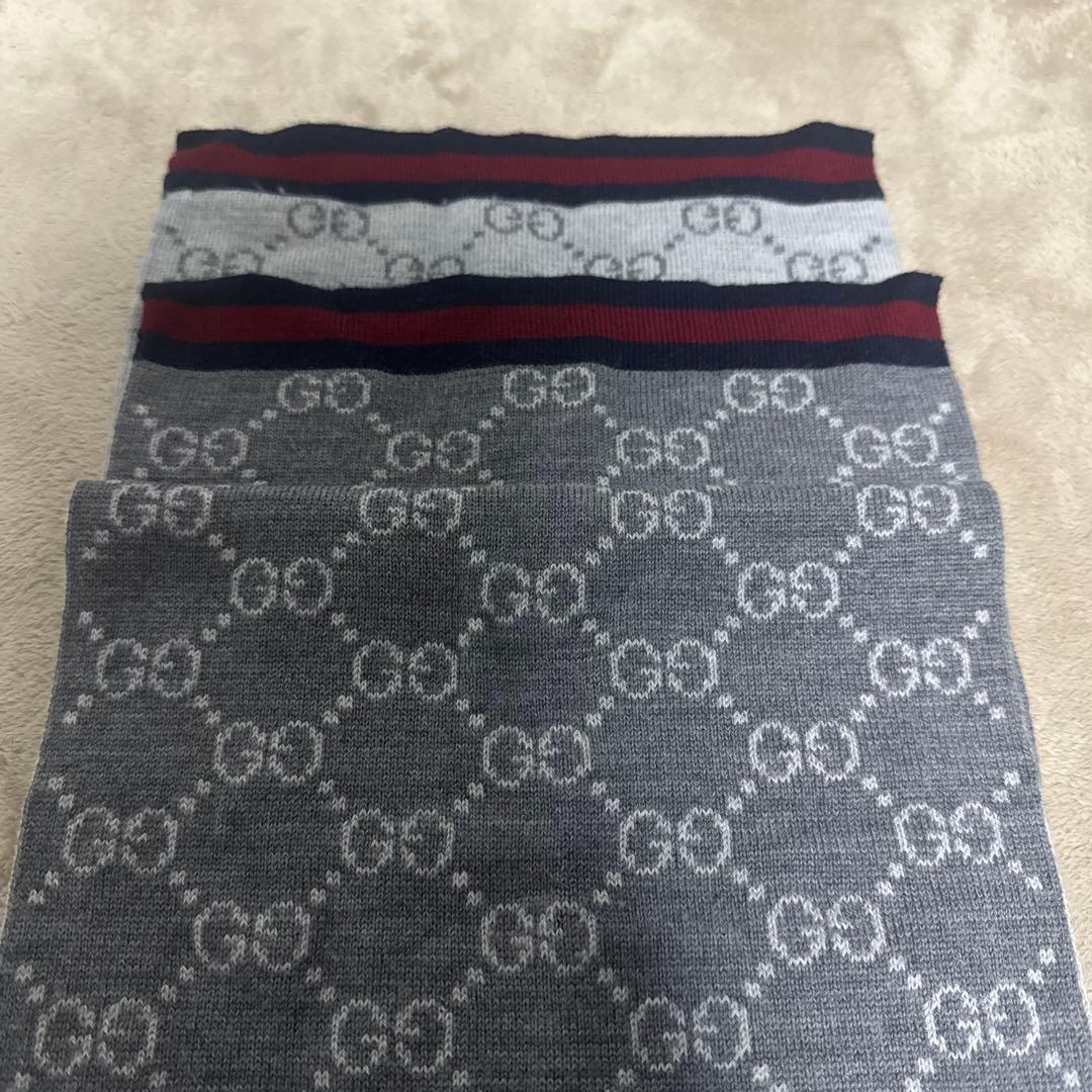 美品　GGパターンウィンタースカーフ　Gucci グッチ