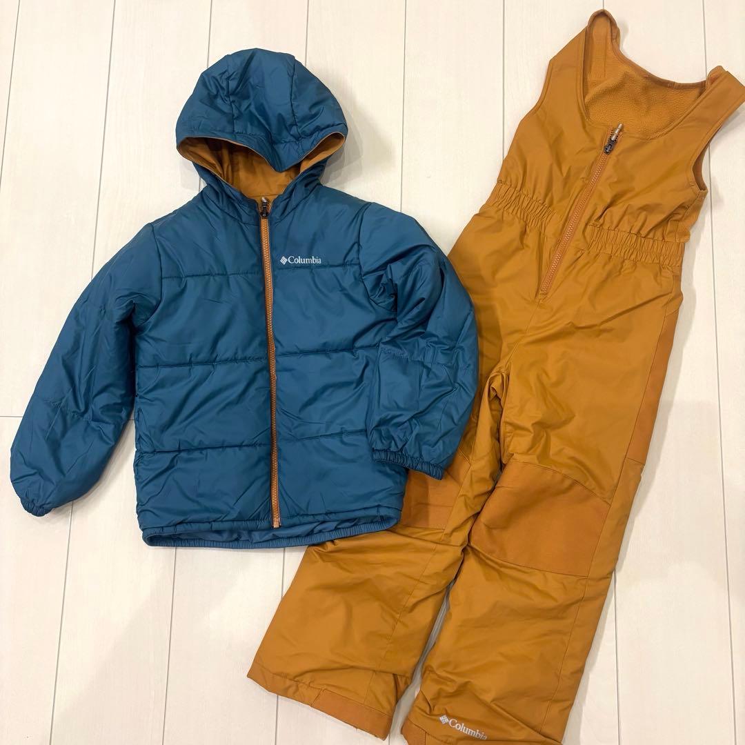 コロンビア キッズスキーウェア スノーウェア 上下 120〜130 リバーシブル