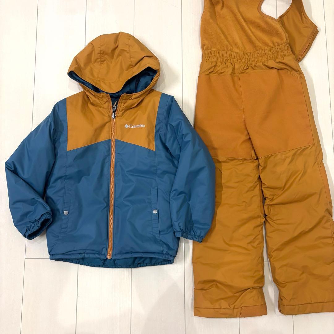 コロンビア キッズスキーウェア スノーウェア 上下 120〜130 リバーシブル