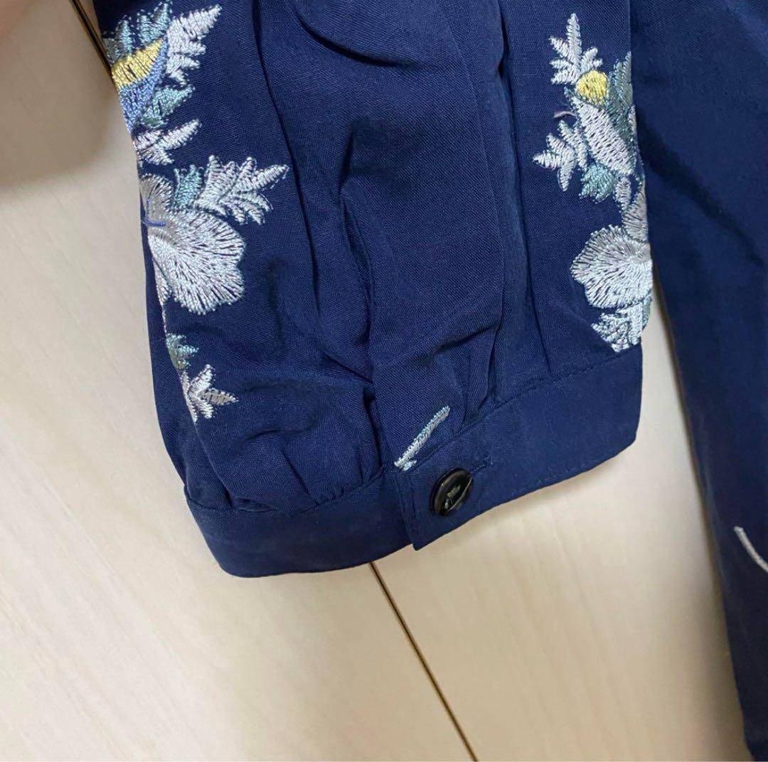 紙タグ付き 20AW♡グレースコンチネンタル フラワー刺繍シャツワンピース 36