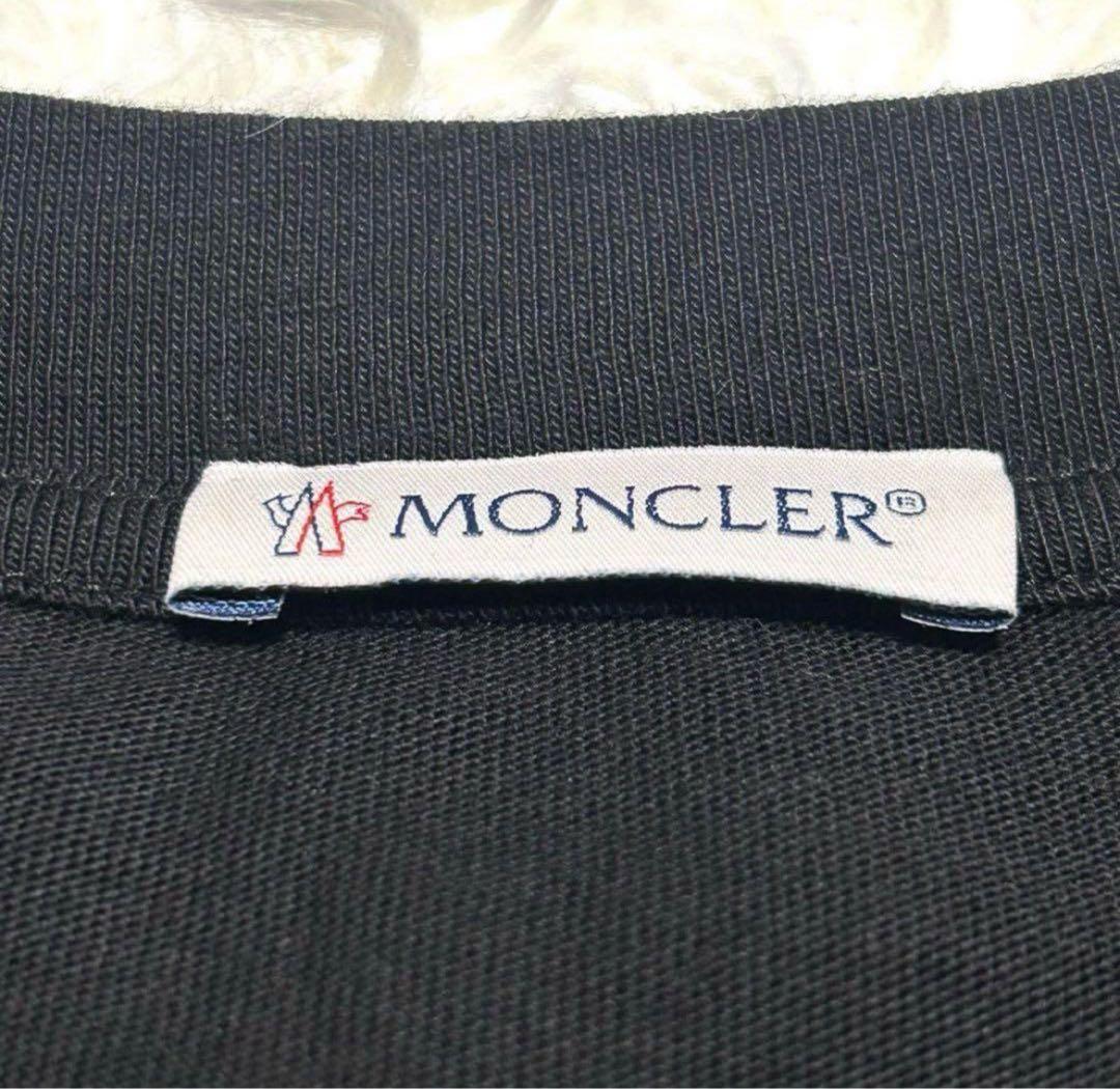 モンクレール　ロングTシャツ　3XL ブラック系 ワッペン ロゴ