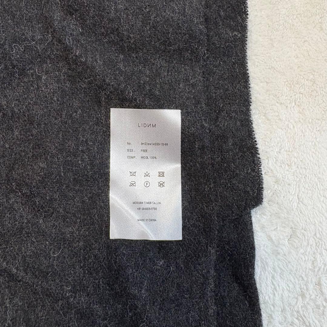 【新品未使用】LIDNM☆マフラー　ストール☆チャコール