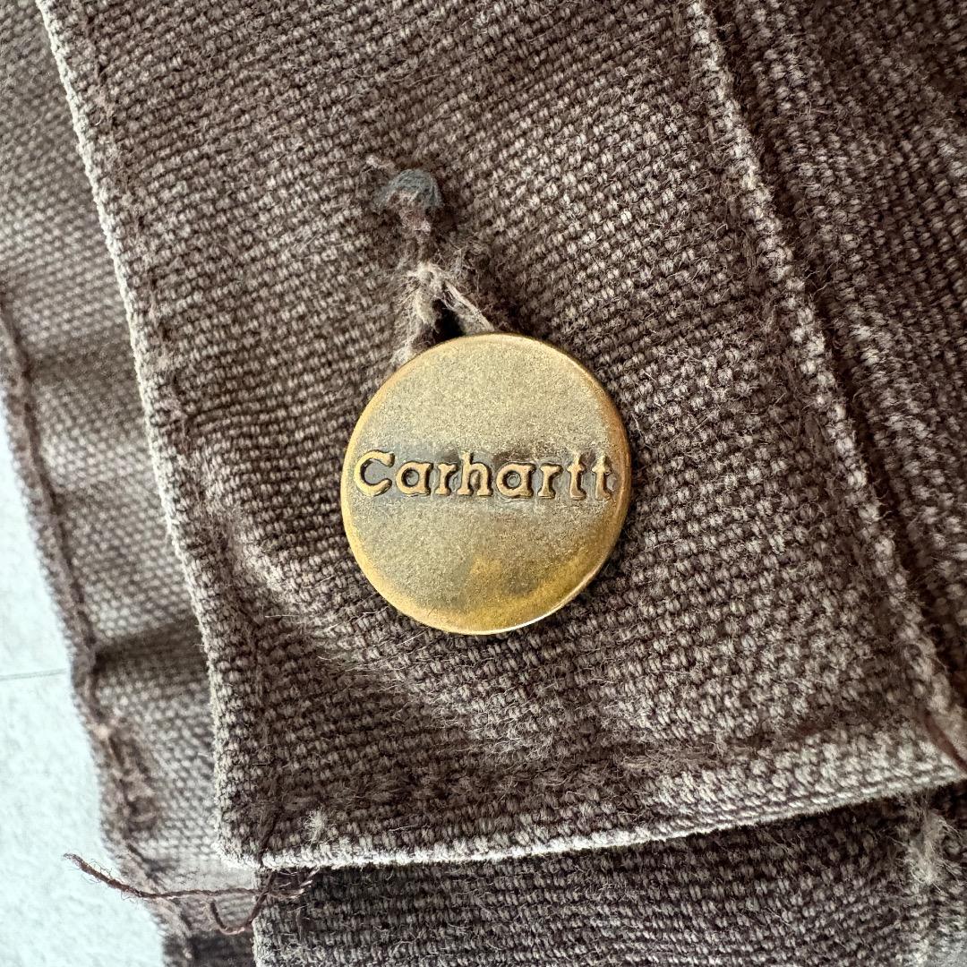 00s メキシコ製USA生地 ダークブラウン ダブルニー カーハート 33×32